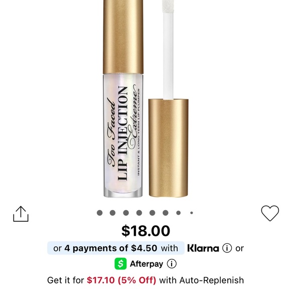 Too Faced Lip Injection Extreme Gloss - Shimmering Gold - Picture 1 of 6